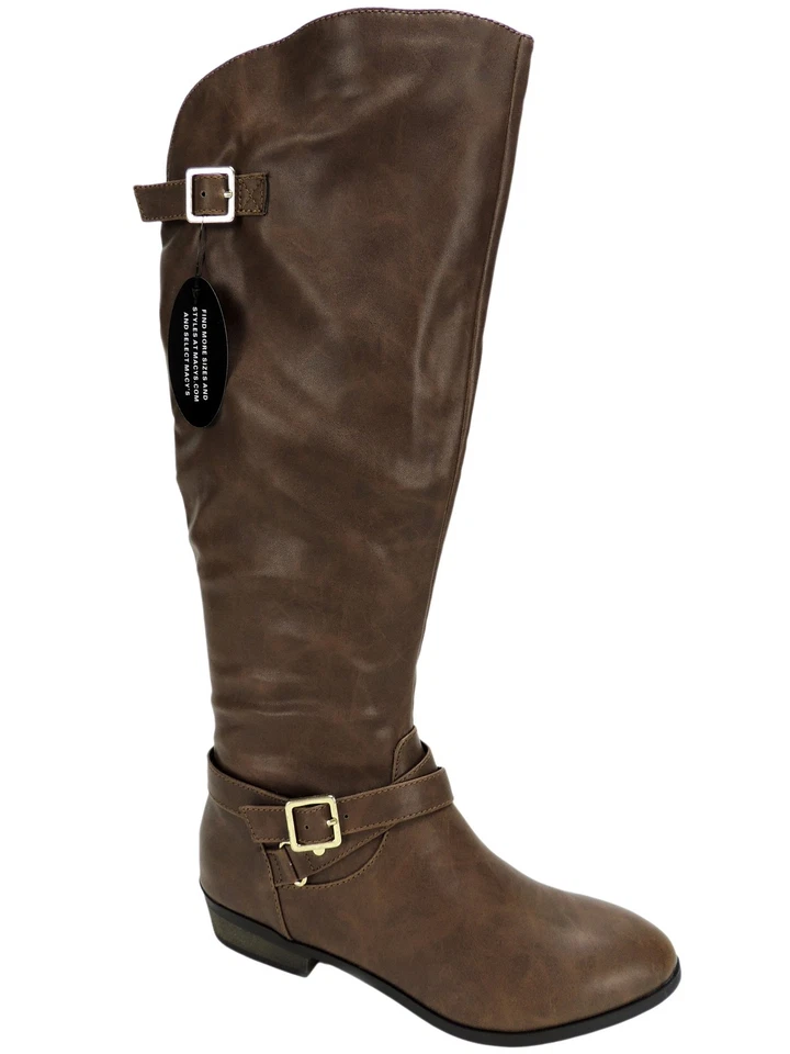 Material Girl Womens Capri Closed Toe Knee High Fashion BOOTS Cognac Size 6.5