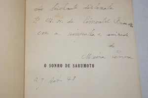 DE MEIRA PENNA ENVOI-JAPON O SONHO DE SARUMOTO 1948 RARE - Imagen 1 de 1