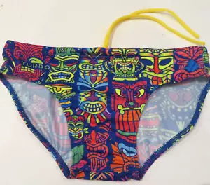 Slip uomo Turbo Tiki nuoto pallanuoto colorato luminoso made in Spain taglia US 30 - Foto 1 di 16
