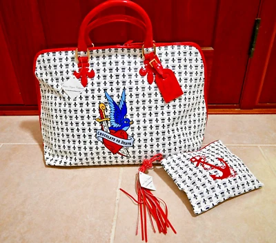 Новый $325 Jessica Kagan Cushman шоколад или смерть ночь дорожная сумка и мешок - Изображение 1 из 4