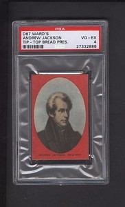 1910 Ward's Tip-Top Bread President Andrew Jackson NO Creases! PSA VG-EX 4