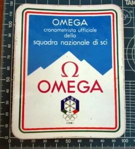 OMEGA CONI ADESIVO STICKER VINTAGE NEW ORIGINAL - Imagen 1 de 2
