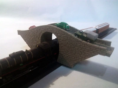 ZZ GAUGE 1/300 STONE BRIDGE SINGLE TRACK NEW MODEL OVERPASS LASER ENGRAVED  - Image 1 of 4