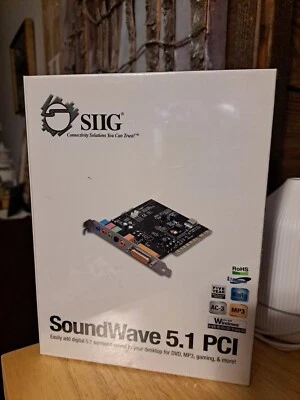 NEW SIIG Sound Card IC-510012 SoundWave Digital Surround 5.1 PCI - Image 1 of 3