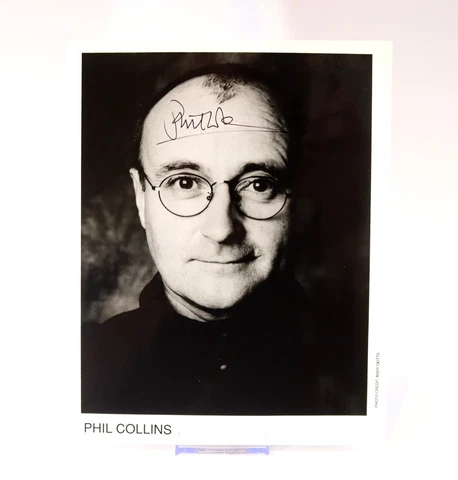 Phil Collins GENESIS Hand Signed Autographed Photo 10x8 With Providence Cover