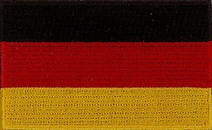 Parches bordados bandera de Alemania 2,5""x1,5"" plancha - Imagen 1 de 1