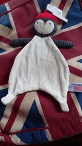 PRIMARK Penguin with Red Hat Comforter Blankie Soft Toy NEW Baby Gift Blanket - Picture 1 of 7
