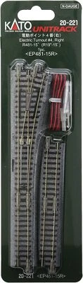 KATO N gauge electric point No. 4 right 20-221 model railroad supplies - Image 1 of 4