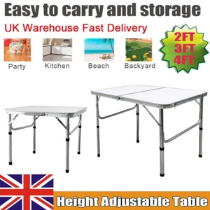 Catering Camping Heavy Duty Folding Trestle Table Picnic BBQ Party 2ft / 3ft 4ft - Picture 1 of 13