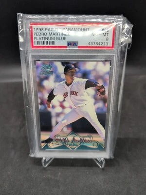 1998 Pacific Paramount Platinum Blue Pedro Martinez PSA 8 Print Run Of 67 - Image 1 of 4