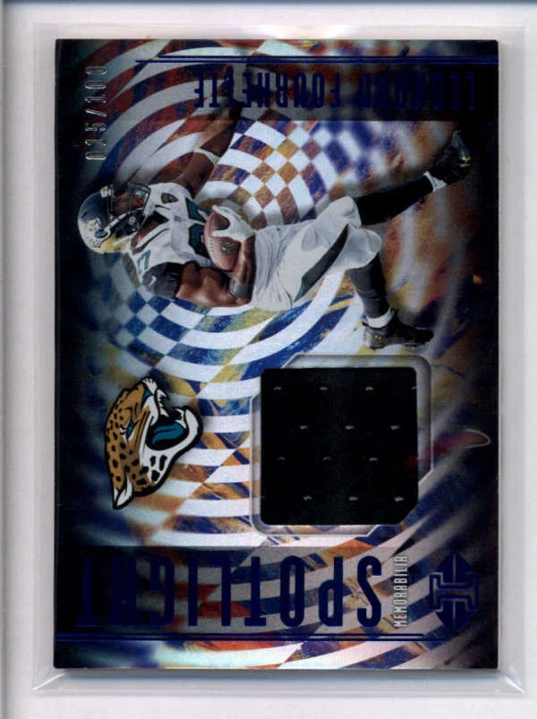 LEONARD FOURNETTE 2018 PANINI ILLUSIONS SPOTLIGHT GAME USED JERSEY #/100 AJ8913 - Image 1 of 1