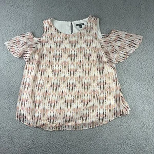 Roz & Ali 2 extra large women's blouse lightweight diamond pattern multicolor - Picture 1 of 11