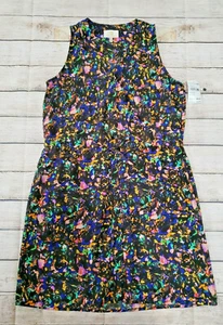 NWT NEW COLLECTIVE CONCEPTS MEDIUM MD SLEEVELESS WATERCOLOR SHIFT WAIST TIE... - Picture 1 of 7