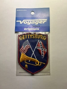GETTYSBURG Patch Civil War Batlle Flags With Trumpet 1970's Voyager Originals - Picture 1 of 3