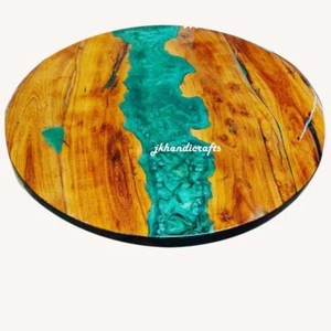 Round Coffee,Side Table Top Premium quality Epoxy Resin A Wooden Art Home Decor - Picture 1 of 1