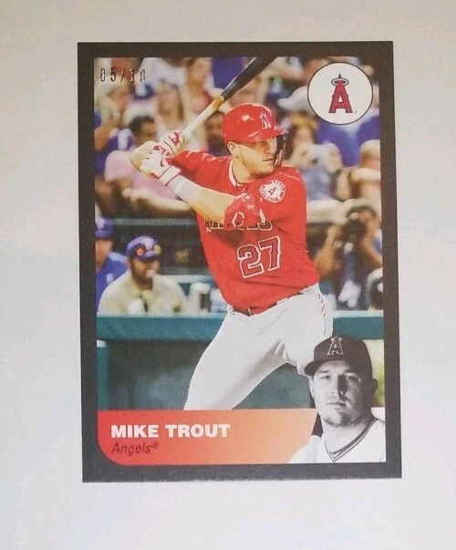 2019 Topps On-Demand Reflection MIKE TROUT #1A Angels Black 05/10 - Image 1 of 2