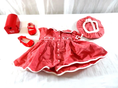 Chapéu caixa postal American Girl Pleasant Company Bitty Baby roupa dia dos namorados Dre - Imagem 1 de 4