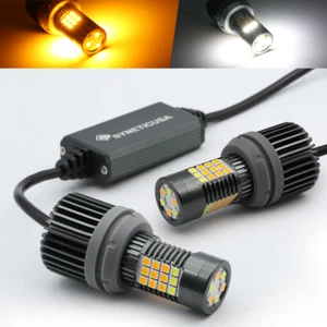 Syneticusa 7443 LED CANBus Anti Hyper Flash DRL Switchback Turn Signal Bulbs - Picture 1 of 6