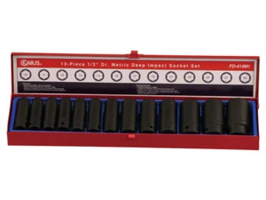 Genius Tools 13 Piece 1/2" Dr. Metric Deep Impact Socket Set - (Old Part# FD-... - Picture 1 of 1