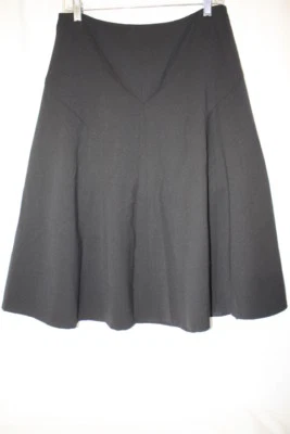 Falda de montar acampanada LAUREN-RALPH LAUREN Petite negra mezcla de lana para mujer 8P-B104 Foto 1 de 4