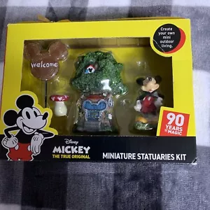 Disney Mickey Mouse Farie Garden 4 Piece Miniature Statuaries Kit New in Box - Picture 1 of 2