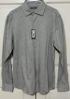 NWT Daniel Cremieux size L pewter grey button up long sleeve shirt mens - Image 1 of 4