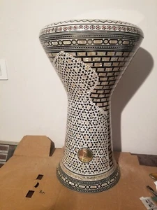 23CM Professional Tabla Egyptian Doumbek Darbuka Drum Gawharet Elfan TAMBOURINE - Picture 1 of 22