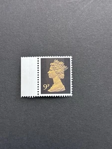 SG X882 GB QEII Machin Definitive Stamp 9p Yellow-Orange Black MNH - Picture 1 of 2