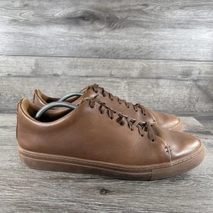 Thursday Everyday Shoes Mens Size 12 Brown Tan Leather Low Top Casual Sneakers - Picture 1 of 12