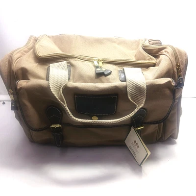 Vintage Eddie Bauer Mulholland Brothers Ford Edition Canvas Leather Bag w/ Tag - Image 1 of 4