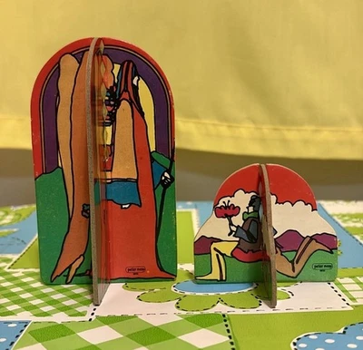 Peças de xadrez vintage dos anos 70 Peter Max - Imagem 1 de 4