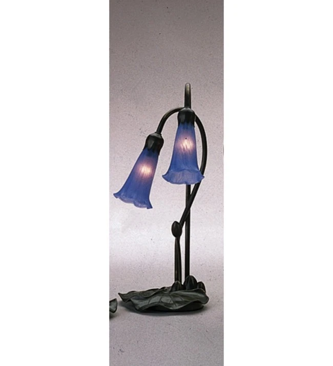 Meyda Tiffany 13064 Stained Glass / Tiffany Desk Lamp - Blue - Image 1 of 1