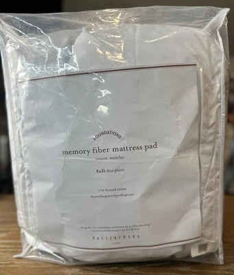 Pottery Barn Ultra Plush Memory Fiber Mattress Pad Full New See Images - Image 1 of 3