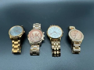 Michael Kors And Fossil Rose Gold Tone Stainless Steel Watch Lot Untested 4Pcs - Picture 1 of 8
