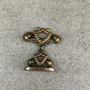Antico orologio vittoriano pieno d'oro fob cera sigillo ciondolo grande tenuta - Foto 1 di 5