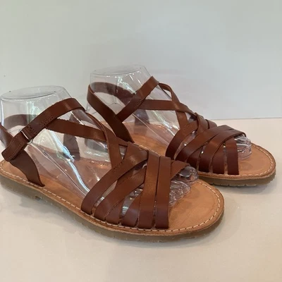 Sandalias planas de cuero Zara con tiras talla 38 pescador mujer España Foto 1 de 4