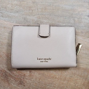 Kate Spade Medium Bifold Wallet White Leather - Excellent Condition! - Picture 1 of 7