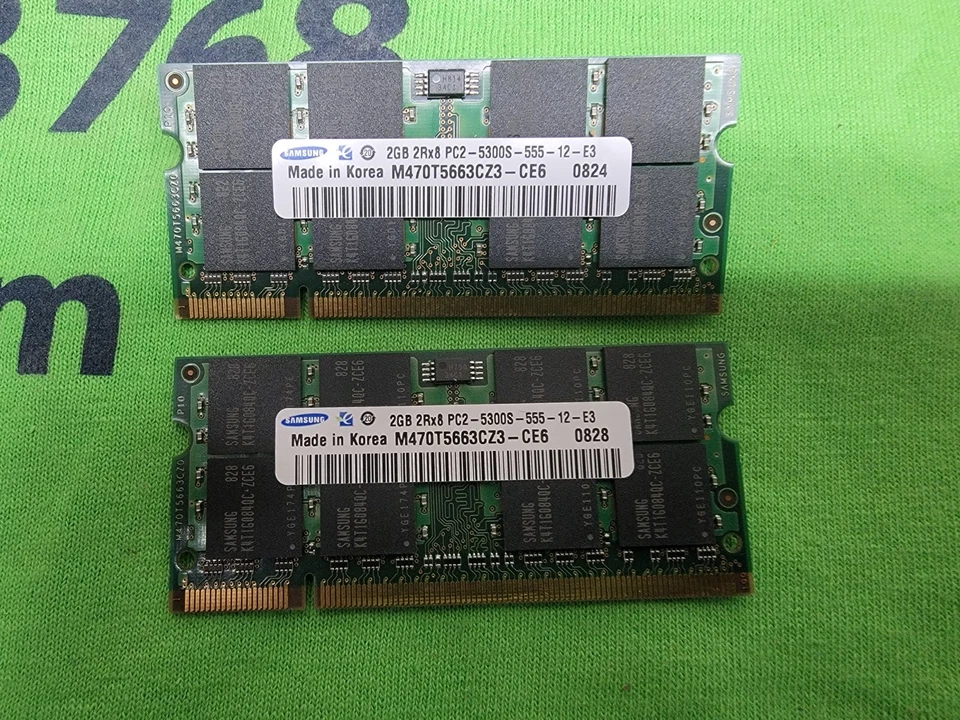 MIXED BRANDS 4GB (2GB x2) PC2-5300s DDR2 667Mhz SODIMM Memory - Image 1 of 1