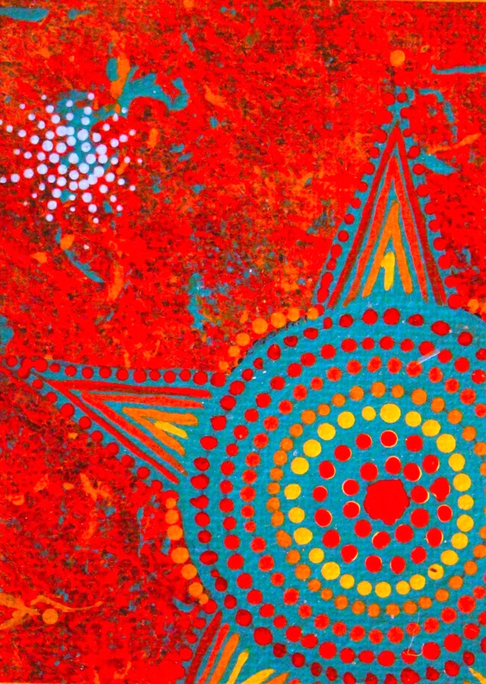 Arte e historia a veces el universo se inclina ACEO 2,5 x 3,5 pulgadas Foto 1 de 1