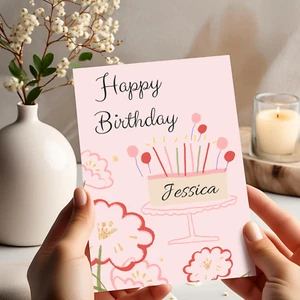 Tarjeta de cumpleaños personalizada para hija, nieta, hermana, amiga - Imagen 1 de 6