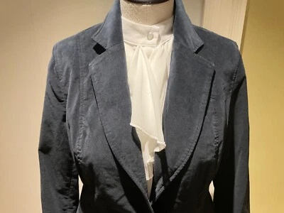 Blazer negro crudo talla 8 algodón suave material spandex ligero estiramiento sensación gamuza Foto 1 de 4