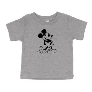 Toddler Kids Tee Youth T-Shirt Gift Retro Classic Vintage Printed Mickey Mouse - Picture 1 of 17