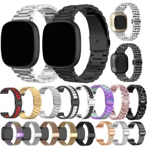 Edelstahl Metall Armband für Fitbit Versa 4/ Versa 3 Sense/ Sense 2 Ersatz Band - Bild 1 von 120