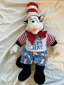 Build A Bear Dr Seuss Cat In The Hat Plush Tee Shirt Bow Tie Hat