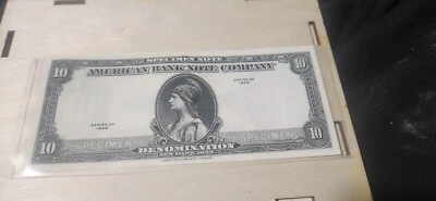 1929 $10 Dollar Denomination Specimen Bill - Image 1 of 2