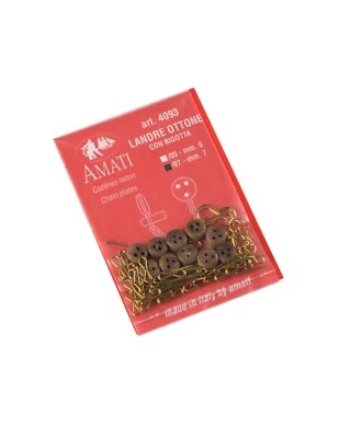 AMATI Landre ottone con bigotta mm.7  - 10 pezzi ART.4093  MODELLISMO NAVALE - Immagine 1 di 2