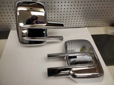 Brite Chrome Towing Mirror Covers Chevy GMC 12226 Foto 1 de 4