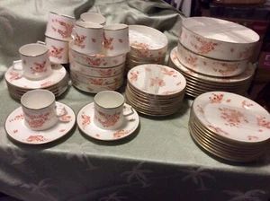 50 Pcs Gorgeous MIKASA Bone China Coupe EASTWIND PATTERN A4-181 - Picture 1 of 9