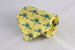 ROBERT TALBOTT Best of Class Nordstrom Silk Tie. Yellow w Blue Green Floral - Picture 1 of 4
