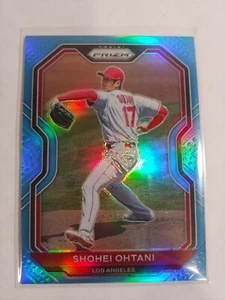 2021 PANINI PRIZM CAROLINA BLUE  SHOHEI OHTANI ANGELS  - Picture 1 of 6